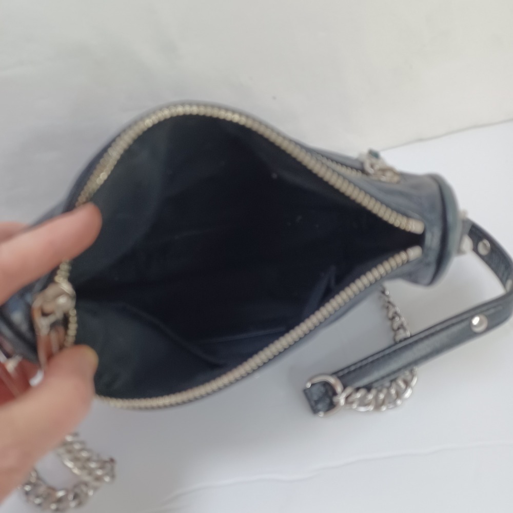 Rebecca Minkoff Crossbody Bag Black Leather Boho Biker - Picture 12 of 15